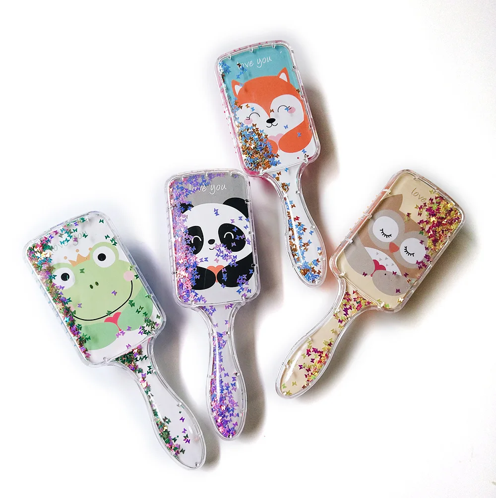 Creative portable quicksand sequin hairdressing comb flashing safety massage comb cartoon panda owl transparent airbag comb
Creative portable quicksand sequin hairdressing comb flashing safety massage comb cartoon panda owl transparent airbag comb