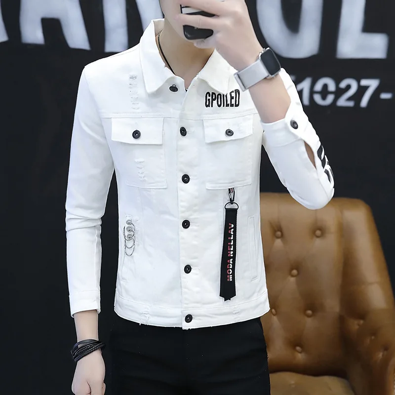 Men Jacket Alphabet Printing Autumn Jacket Men Denim Cotton Casual Coats Patchwork Pockets Street Wear Shopping New Men Jackets
Men Jacket Alphabet Printing Autumn Jacket Men Denim Cotton Casual Coats Patchwork Pockets Street Wear Shopping New Men Jackets