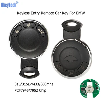 OkeyTech 3 Button Smart Remote Keyless Entry Auto Car Key Fob Shell For BMW Mini Cooper R56 315/315LP/433/868mhz ID46 Chip
OkeyTech 3 Button Smart Remote Keyless Entry Auto Car Key Fob Shell For BMW Mini Cooper R56 315/315LP/433/868mhz ID46 Chip