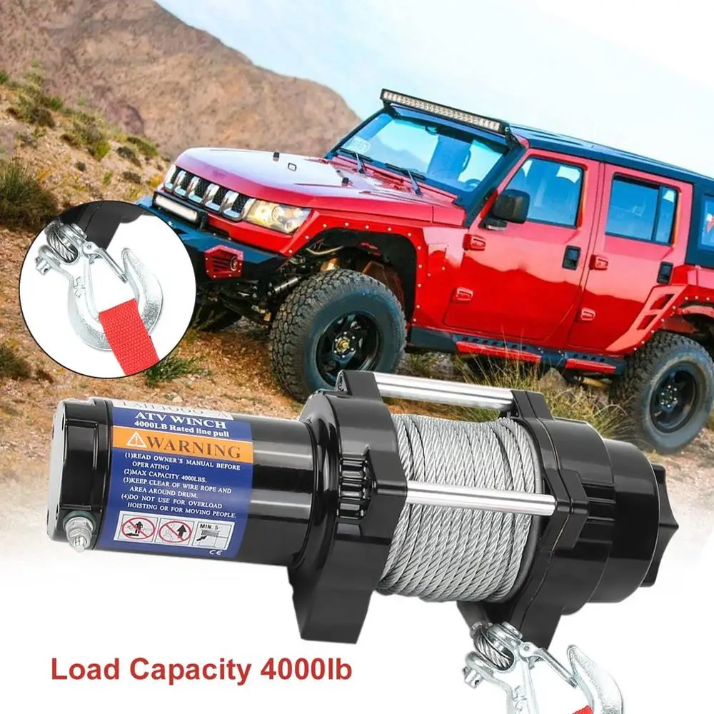 Durable Electric Winch Load Capacity Up To 4000lb With Remote Control Cars Auto Off-road For Atv Engines Lift Winch
Durable Electric Winch Load Capacity Up To 4000lb With Remote Control Cars Auto Off-road For Atv Engines Lift Winch