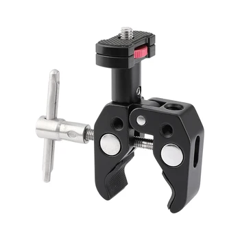 HDRIG Multiple-function Super Clamp Crab Clip With 1/4" 3/8" Threads Mini Support Holder for Monitor Microphone Flash
HDRIG Multiple-function Super Clamp Crab Clip With 1/4" 3/8" Threads Mini Support Holder for Monitor Microphone Flash