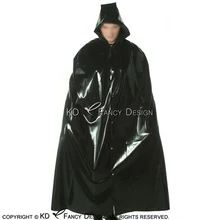 Black Sexy Latex Robe With Hoodies Buttons At Front Rubber Coat Jacket YF-0103
Black Sexy Latex Robe With Hoodies Buttons At Front Rubber Coat Jacket YF-0103