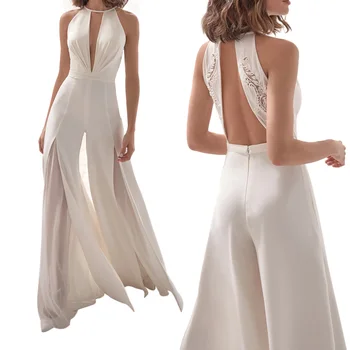 Female Jumpsuit Solid Color Deep V-Neck Backless Sleeveless Jumpsuit Bodysuit for Women
Female Jumpsuit Solid Color Deep V-Neck Backless Sleeveless Jumpsuit Bodysuit for Women
