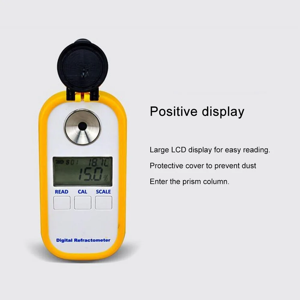 DR301 Digital Display Sugar Tester Honey Refractometer Measuring Honey Concentration Meter Refractometer Content Instrument
DR301 Digital Display Sugar Tester Honey Refractometer Measuring Honey Concentration Meter Refractometer Content Instrument