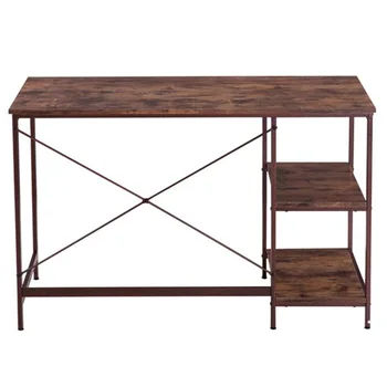 Classical Wood Desk Industrial Style Table with Open Bookshelves Metal Frame Large Workbench Computer Study Desk Laptop Table
Classical Wood Desk Industrial Style Table with Open Bookshelves Metal Frame Large Workbench Computer Study Desk Laptop Table