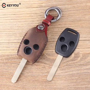 KEYYOU 2 Button Car Keychain Leather Key Cover Case For HONDA Accord Civic CR-V Pilot Fit Remote Key Cover Protector holder
KEYYOU 2 Button Car Keychain Leather Key Cover Case For HONDA Accord Civic CR-V Pilot Fit Remote Key Cover Protector holder