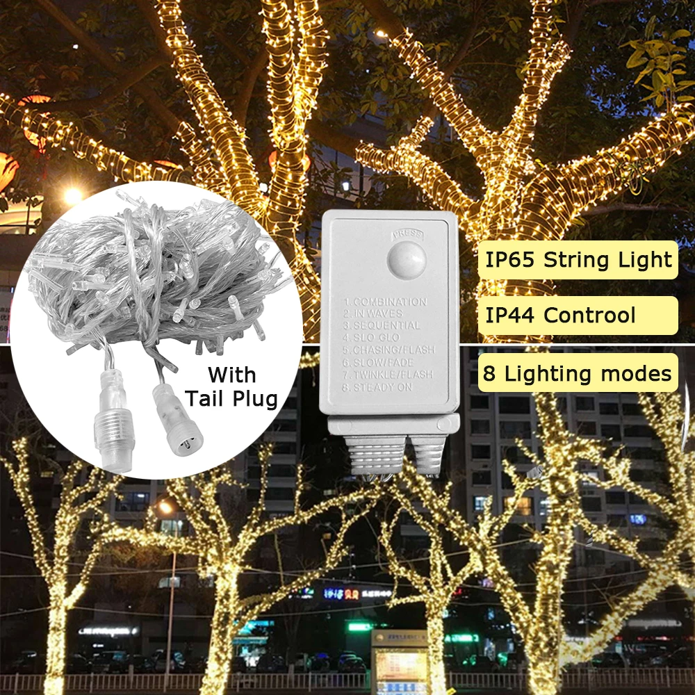 LED String Light 10M Outdoor Fairy Light Christmas Connectable Lights Memory Function IP44 Waterproof EU/AU/UK Plug AC 220V Q30
LED String Light 10M Outdoor Fairy Light Christmas Connectable Lights Memory Function IP44 Waterproof EU/AU/UK Plug AC 220V Q30