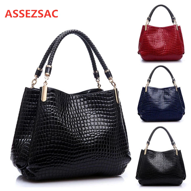 ASSEZSAC Famous Brand Designer Women Handbag Leather Bag Luxury Hand Bag Lady Fashion Handbag Shoulder Bag Bolsa Crocodile Grain
ASSEZSAC Famous Brand Designer Women Handbag Leather Bag Luxury Hand Bag Lady Fashion Handbag Shoulder Bag Bolsa Crocodile Grain