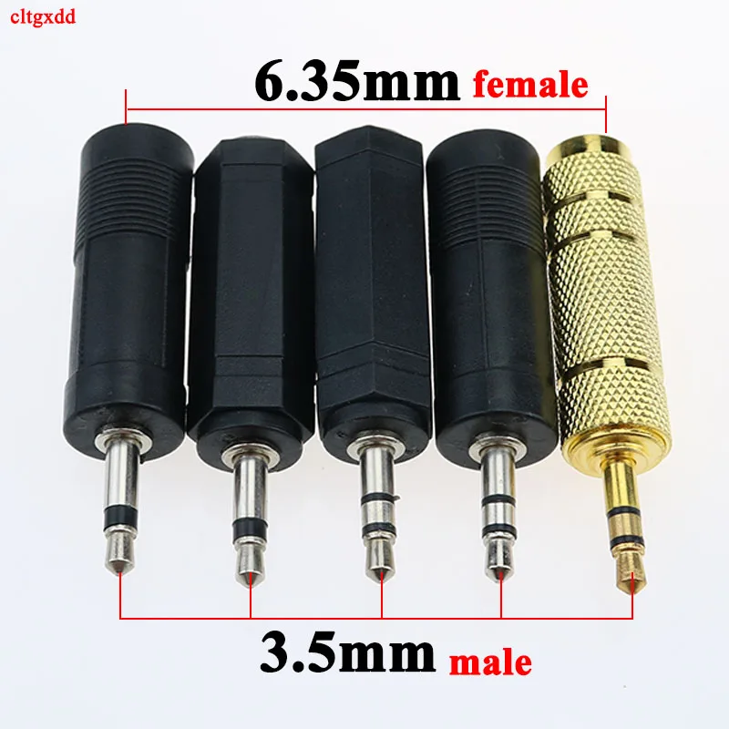 

6.35mm Female Plug to 3.5mm Male 2Pole 3 Pole Connector Headphone Amplifier Audio Adapter Microphone AUX 6.3 3.5 mm Converter