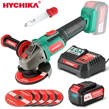 HYCHIKA 20V Cordless Angle Grinder Circular Saw 4.0Ah Battery Manual Grinder with 4 Grinding Wheel Cutting Blade Grinder Tool
HYCHIKA 20V Cordless Angle Grinder Circular Saw 4.0Ah Battery Manual Grinder with 4 Grinding Wheel Cutting Blade Grinder Tool