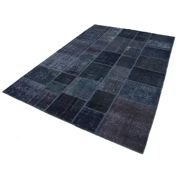 205x301 Cm Grey Handmade Patchwork Rug-7x10 Ft 
205x301 Cm Grey Handmade Patchwork Rug-7x10 Ft