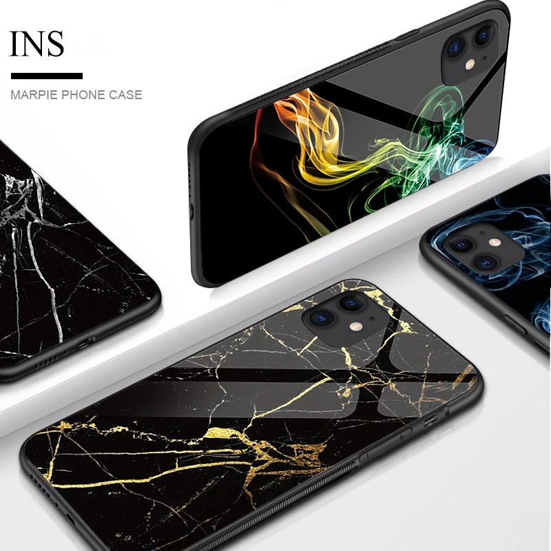 Дизайнерский чехол для телефона iPhone 11 Pro Max X XR XS 5 5S SE 6 6S 7 8 Plus силиконовый из стекла