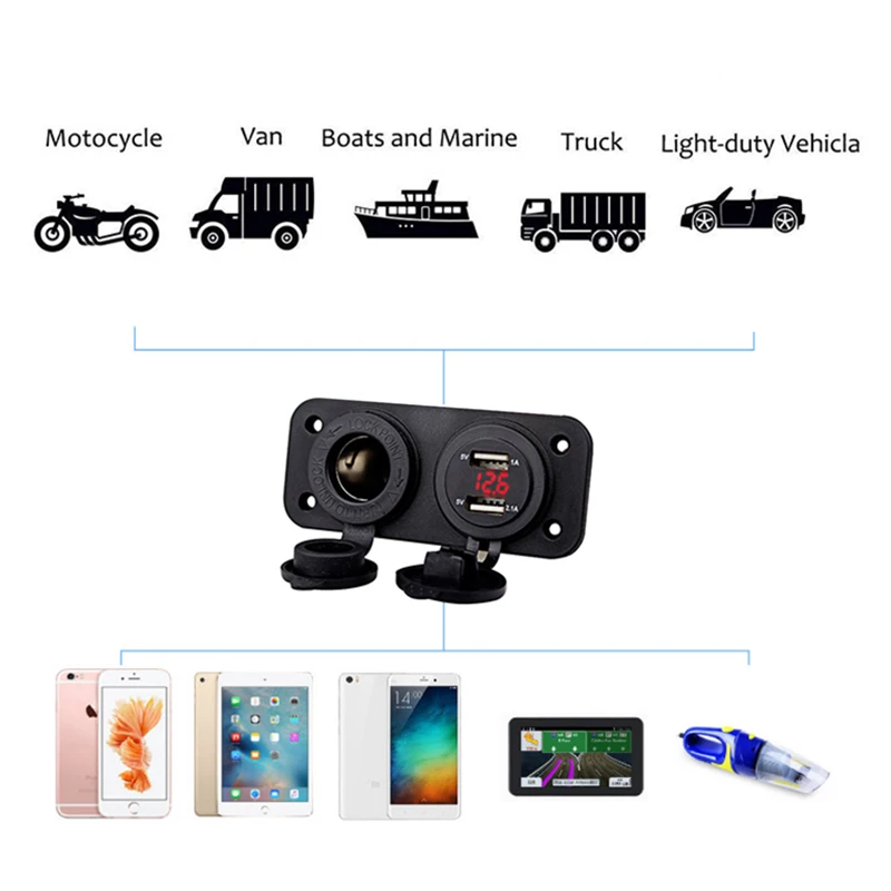 Dual USB Car Cigarette Lighter Socket Splitter 12V Car Charger Power Adapter Outlet Multifunctional Interior Accessories
Dual USB Car Cigarette Lighter Socket Splitter 12V Car Charger Power Adapter Outlet Multifunctional Interior Accessories