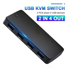 2 In 4 Out USB KVM Switch USB 3.0 Switcher Box Keyboard Mouse Printer Monitor 2 PCs Sharing 4 Devices USB Hub for Windows10
2 In 4 Out USB KVM Switch USB 3.0 Switcher Box Keyboard Mouse Printer Monitor 2 PCs Sharing 4 Devices USB Hub for Windows10