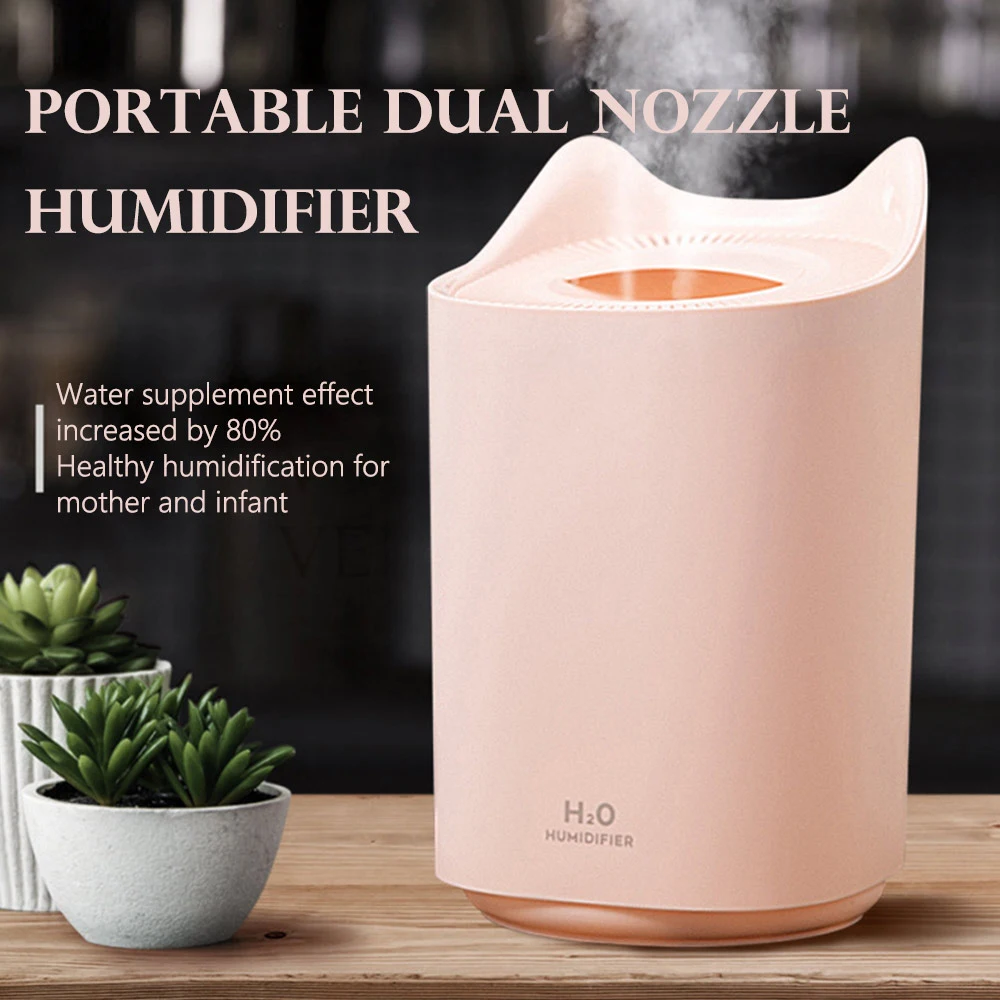 3000ML Home Air Humidifier Double Nozzle Cool Mist Aroma Diffuser with Coloful LED light Heavy fog Ultrasonic USB Humidificador
3000ML Home Air Humidifier Double Nozzle Cool Mist Aroma Diffuser with Coloful LED light Heavy fog Ultrasonic USB Humidificador