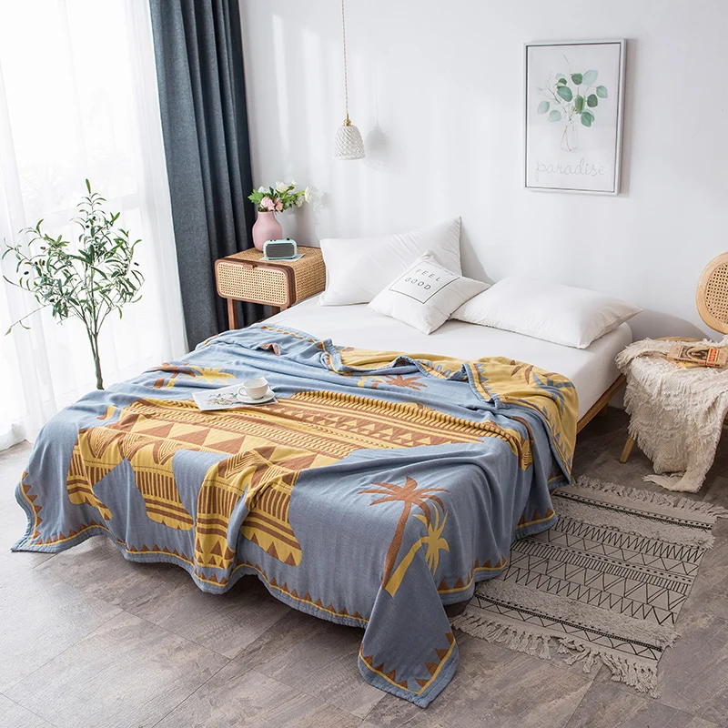Fashion Washed Cotton Blanket Towel Quilt 4 Layers Washed Cotton High Quality Bohemia Bed Cover Home Decor Sofa Throw Blanket
Fashion Washed Cotton Blanket Towel Quilt 4 Layers Washed Cotton High Quality Bohemia Bed Cover Home Decor Sofa Throw Blanket