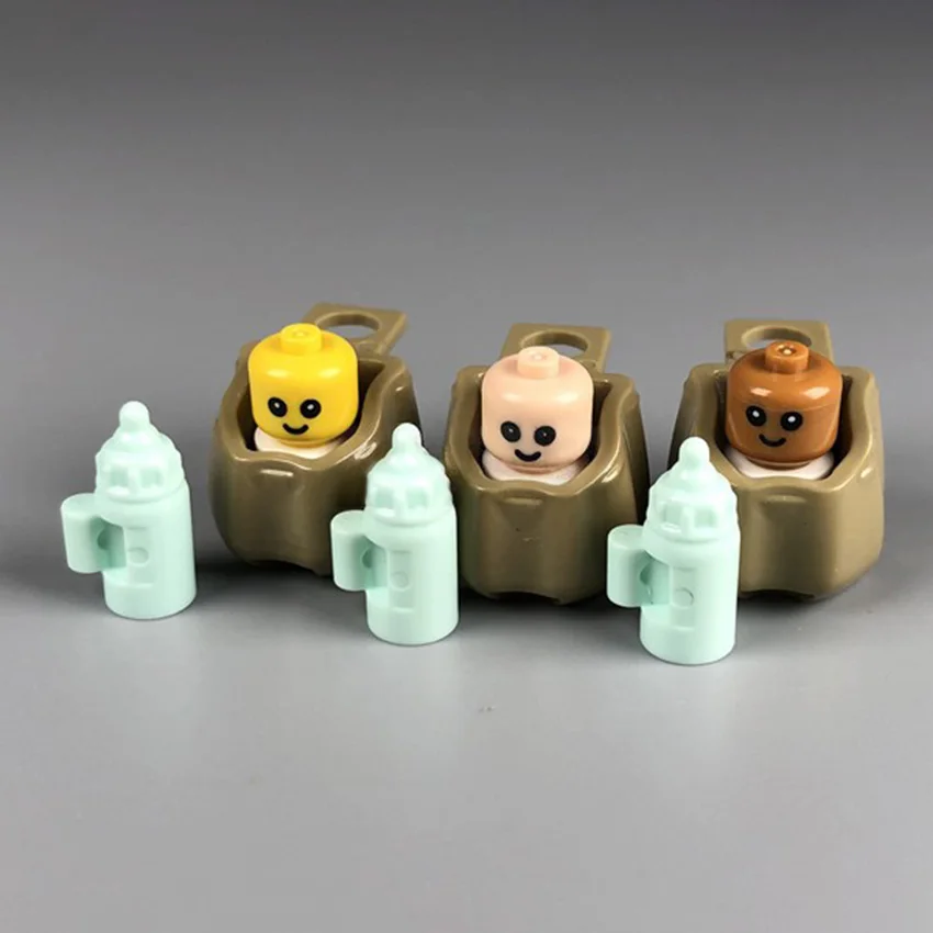 Legoings City Scene Back Basket BB Baby Feeding Bottle Building Blocks MOC Figures Accessories Kits Model DIY Gifts Kids Toys (1)
