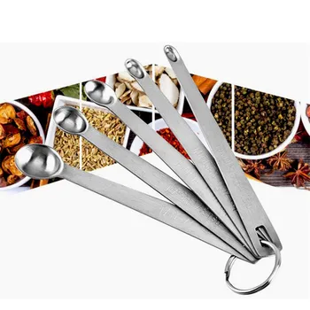 5 Pcs/Set Measuring Spoons Long Handle Home Kitchen Practical Seasoning Coffee Tea Measuring Cups With Scale Kitchen Accessories
5 Pcs/Set Measuring Spoons Long Handle Home Kitchen Practical Seasoning Coffee Tea Measuring Cups With Scale Kitchen Accessories