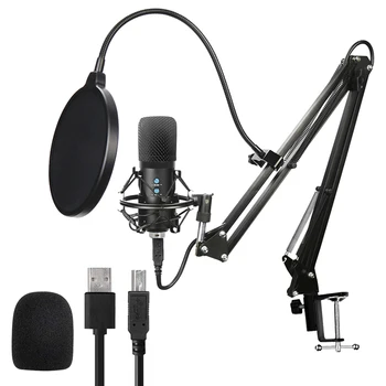 BM-858 Professional Suspension Microphone Kit for Live Stream Broadcasting Sound Recording Condenser Mic Set for Podcast Black
BM-858 Professional Suspension Microphone Kit for Live Stream Broadcasting Sound Recording Condenser Mic Set for Podcast Black
