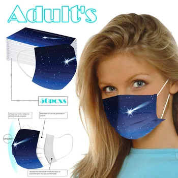 50pc Masks Adult Unisex Star Print Face Mask Disposable 3ply Ear Loop Nonwove Nonwove Breathable And Dustproof Mascarillas
50pc Masks Adult Unisex Star Print Face Mask Disposable 3ply Ear Loop Nonwove Nonwove Breathable And Dustproof Mascarillas