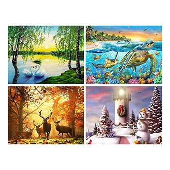 4 Pack Diamond Painting Animals Full Drill DIY Swan Turtles Deer Snowman & Lighthouse Paint with Diamond Arts Decor
4 Pack Diamond Painting Animals Full Drill DIY Swan Turtles Deer Snowman & Lighthouse Paint with Diamond Arts Decor