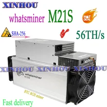Mineiro asic usado whatsminer m21s 56 t com mineiro de bitcoin de psu btc bch melhor do que m20s m3x antminer s9k s9j s9 s17 s15 t17 t3 t2t(China)