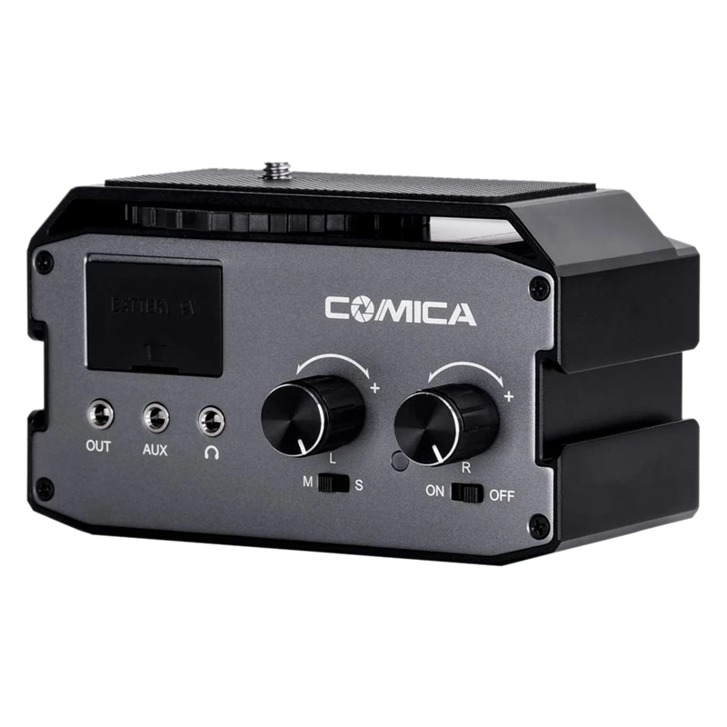 Comica Cvm-Ax3 Xlr Audio Mixer Adapter Preamplifier Dual Xlr/3.5Mm/6.35Mm Port Mixer for Canon Nikon Dslr Camera Camcorder
Comica Cvm-Ax3 Xlr Audio Mixer Adapter Preamplifier Dual Xlr/3.5Mm/6.35Mm Port Mixer for Canon Nikon Dslr Camera Camcorder