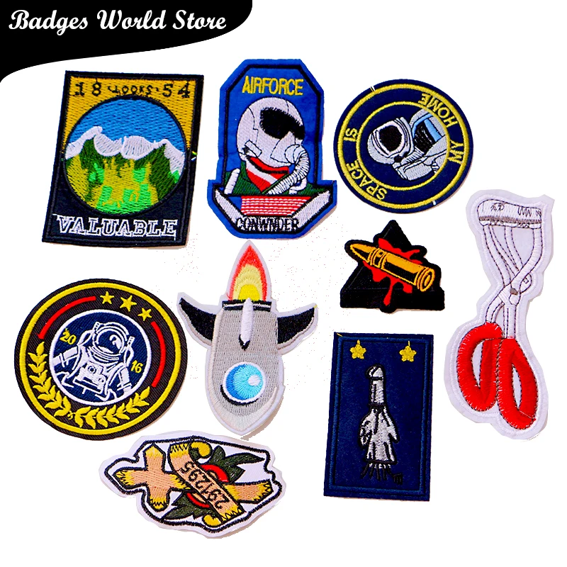 Cartoon Decorative Patch Rocket Astronaut Plot icon Embroidered Applique Patches For DIY Iron on Badges on clothes Stickers
Cartoon Decorative Patch Rocket Astronaut Plot icon Embroidered Applique Patches For DIY Iron on Badges on clothes Stickers