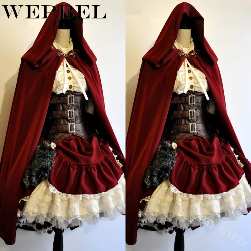 Autumn and Winter Halloween Cospaly Cape Dress Women's High Waist Patchwork Lace Lolita Dresses
Autumn and Winter Halloween Cospaly Cape Dress Women's High Waist Patchwork Lace Lolita Dresses