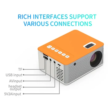 1PC Mini Portable WiFi Projector Android 8.1 Home Cinema HDMI USB TF Card Audio Portable Home Multimedia Projector Video Player
1PC Mini Portable WiFi Projector Android 8.1 Home Cinema HDMI USB TF Card Audio Portable Home Multimedia Projector Video Player