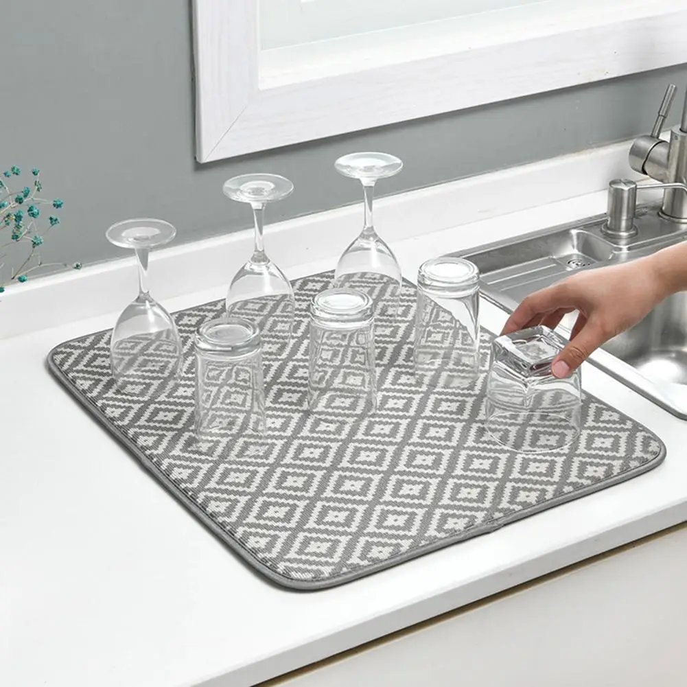 Drain Pad Heat Insulation Microfiber Placemat Drying Dishes Pad For Kitchen Tableware Dinnerware Slip-proof Tray
Drain Pad Heat Insulation Microfiber Placemat Drying Dishes Pad For Kitchen Tableware Dinnerware Slip-proof Tray