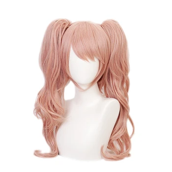 

Danganronpa Dangan Ronpa Junko Enoshima Wig Light Pink Heat Resistant Sythentic Hair Clip Ponytails Costume Cosplay Wigs