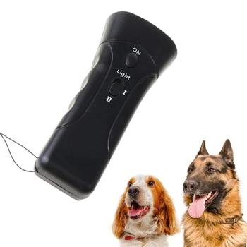 

LED Ultrasonic Dog Training Repeller Trumpet Control Stopper Device Dog Anti-barking Stop Bark Deterrent Pet Tool