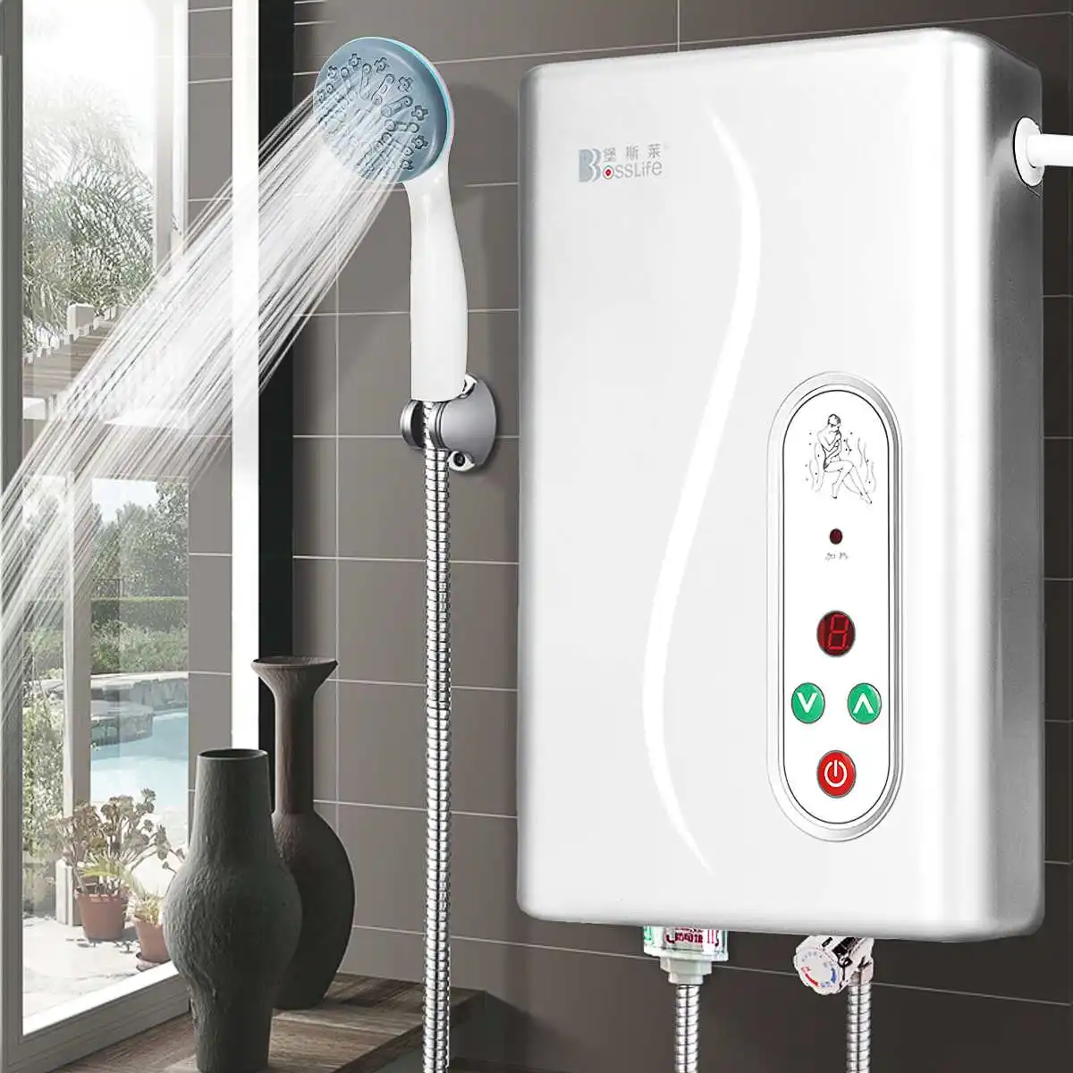 Instant Electric Water Heater 6100W Tankless Hot Instantaneous Water Heater System for Shower Kitchen Bathroom
Instant Electric Water Heater 6100W Tankless Hot Instantaneous Water Heater System for Shower Kitchen Bathroom