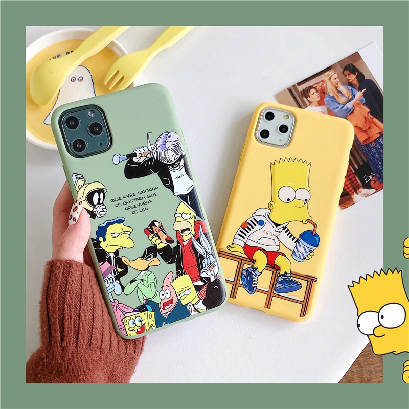 Fashion Cartoon Bart Soft Case For Iphone 11 Pro Max X Xs Xr 8 7 6 6s Plus Matte Phone Cover Trend Brand Case Coque Fundas Capa
Fashion Cartoon Bart Soft Case For Iphone 11 Pro Max X Xs Xr 8 7 6 6s Plus Matte Phone Cover Trend Brand Case Coque Fundas Capa