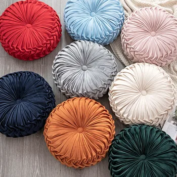 Yaapeet 38x38x10cm European Style Round Seat Cushion/Back Cushion Ruffle Decor Pillow for Bed Sofa Chair Pumpkin Shaped Cushion 
Yaapeet 38x38x10cm European Style Round Seat Cushion/Back Cushion Ruffle Decor Pillow for Bed Sofa Chair Pumpkin Shaped Cushion