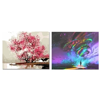 2 Set Paint By Numbers for Adults, DIY Canvas Oil Painting Kit Acrylic Painting Kit for Kids Adults Aurora & Lake Sakura
2 Set Paint By Numbers for Adults, DIY Canvas Oil Painting Kit Acrylic Painting Kit for Kids Adults Aurora & Lake Sakura