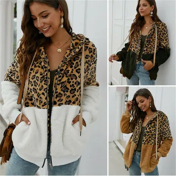 Modis Winter Women Plush Cotton Stitch Coat Jacket Hooded Thick Loose Leopard Patchwork Pocket Zipper Female Coats Outwear
Modis Winter Women Plush Cotton Stitch Coat Jacket Hooded Thick Loose Leopard Patchwork Pocket Zipper Female Coats Outwear