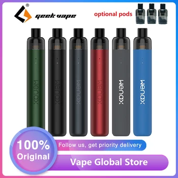 Original Geekvape Wenax Stylus Pod Vape Kit 1100mAh Battery & 2ml Pod & 0.6ohm / 1.2ohm G Coil All-day-long Vapor VS AEGIS BOOST