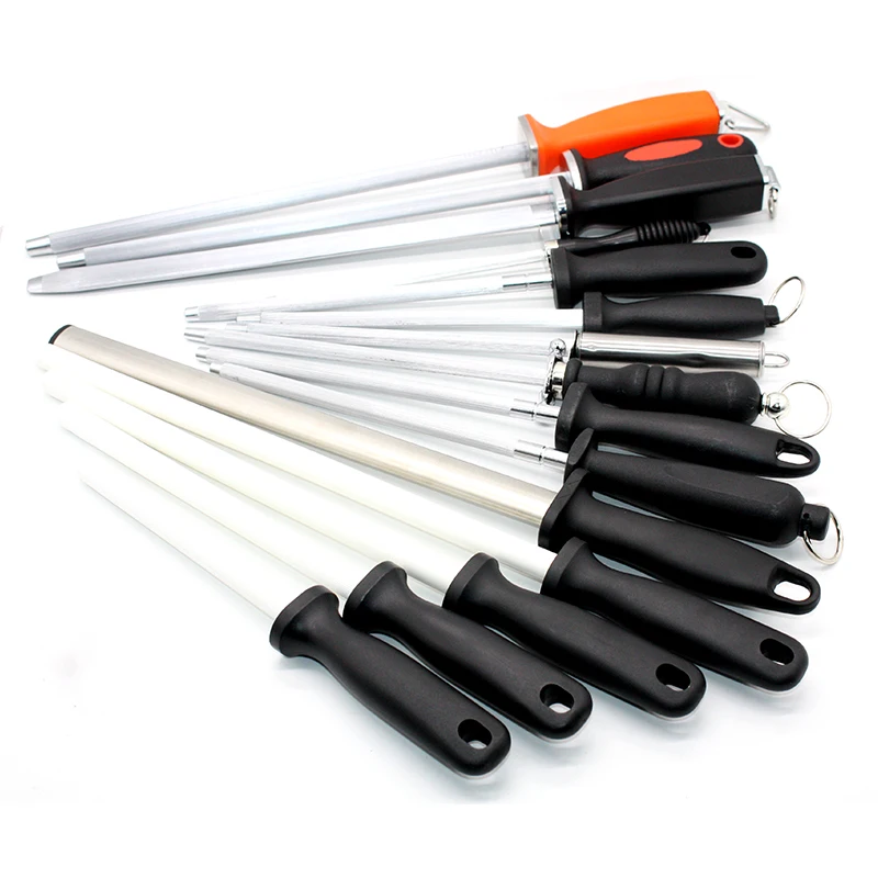 Diamond Ceramic(zirconia) Carbon Steel Sharpening Rod Knife Sharpener With ABS Handle Sharpening For Chefs Steel Knives
Diamond Ceramic(zirconia) Carbon Steel Sharpening Rod Knife Sharpener With ABS Handle Sharpening For Chefs Steel Knives