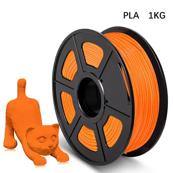 

3D Filament PLA 1kg 1.75mm for FDM 3D Printer Orange 2.2 LBS Tolerance 0.02mm Non-toxic Filaments No Bubble Printing Material