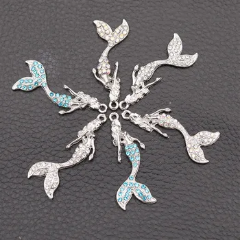 WKOUD/Romantic Style DIY Ocean Charm Beach Charm Princess Charm Creative New Tricolor Handmade Rhinestone Mermaid Pendant 6pcs 
WKOUD/Romantic Style DIY Ocean Charm Beach Charm Princess Charm Creative New Tricolor Handmade Rhinestone Mermaid Pendant 6pcs