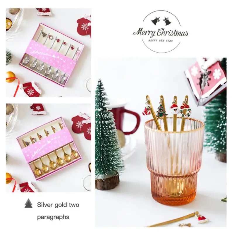 Stainless Christmas Spoon With Ornament Tree Garland Santa Xmas Party Table Decorations Coffee Spoon Tableware Home/ Natal Gift
Stainless Christmas Spoon With Ornament Tree Garland Santa Xmas Party Table Decorations Coffee Spoon Tableware Home/ Natal Gift
