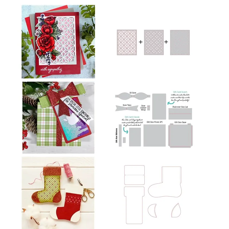 Christmas Sock Gift Box Metal Cutting Dies Scrapbooking Photo Album Paper DIY Card Decoration Crafts Embossing Die Cuts 2019
Christmas Sock Gift Box Metal Cutting Dies Scrapbooking Photo Album Paper DIY Card Decoration Crafts Embossing Die Cuts 2019