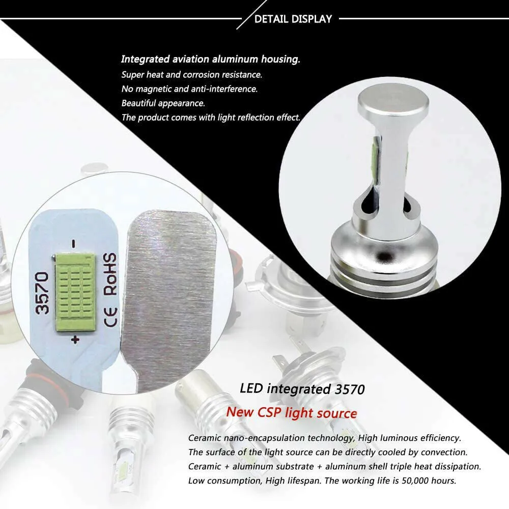2Pcs Universal H7 Mini Car Headlight Bulbs LED Lamp With CSP Chip 12000LM Auto Fog Lights 8000K Car Accessories
2Pcs Universal H7 Mini Car Headlight Bulbs LED Lamp With CSP Chip 12000LM Auto Fog Lights 8000K Car Accessories