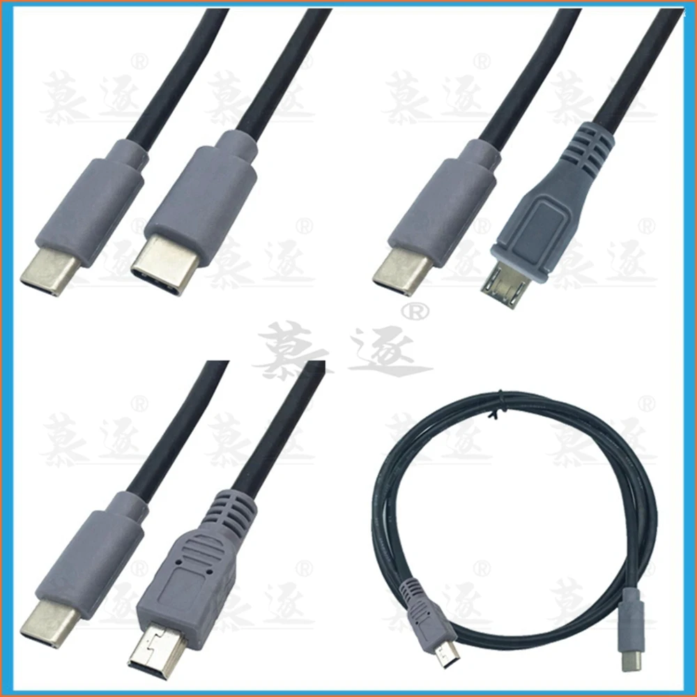 

USB Type C 3.1 Male To Mini&micro USB 5 Pin B Male Plug Converter OTG Adapter Lead Data Cable for Mobile Macbook 25cm / 1m 3ft