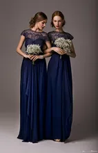 E133 2016 Cheap With Cap Sleeves V Neck Chiffon Long Navy Blue Bridesmaid Dresses With Open Back Floor Length
E133 2016 Cheap With Cap Sleeves V Neck Chiffon Long Navy Blue Bridesmaid Dresses With Open Back Floor Length