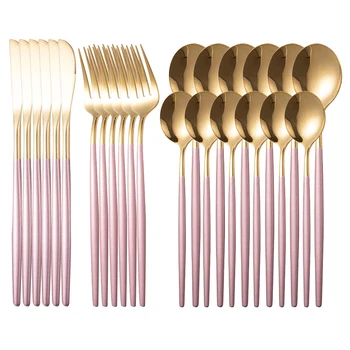 24pcs Tableware Set столовые приборы Dinnerware Set Stainless Steel Knife Fork Spoon Flatware Set Dishwasher Cutlery Set
24pcs Tableware Set столовые приборы Dinnerware Set Stainless Steel Knife Fork Spoon Flatware Set Dishwasher Cutlery Set