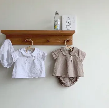 2020 Infants Baby Kids Solid Color Short Sleeve Tops+shorts Two Pieces Suits Spring/Summer Newborn Blouse with Short Pant Sets
2020 Infants Baby Kids Solid Color Short Sleeve Tops+shorts Two Pieces Suits Spring/Summer Newborn Blouse with Short Pant Sets