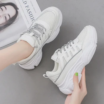 Fashion Women Vulcanized Shoes Platform Chunky Sneakers Woman Designer Sneakers Ladies Trainers Female Shoes
Fashion Women Vulcanized Shoes Platform Chunky Sneakers Woman Designer Sneakers Ladies Trainers Female Shoes